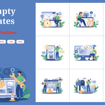 Disconnected Interface Illustrations Templates 378697