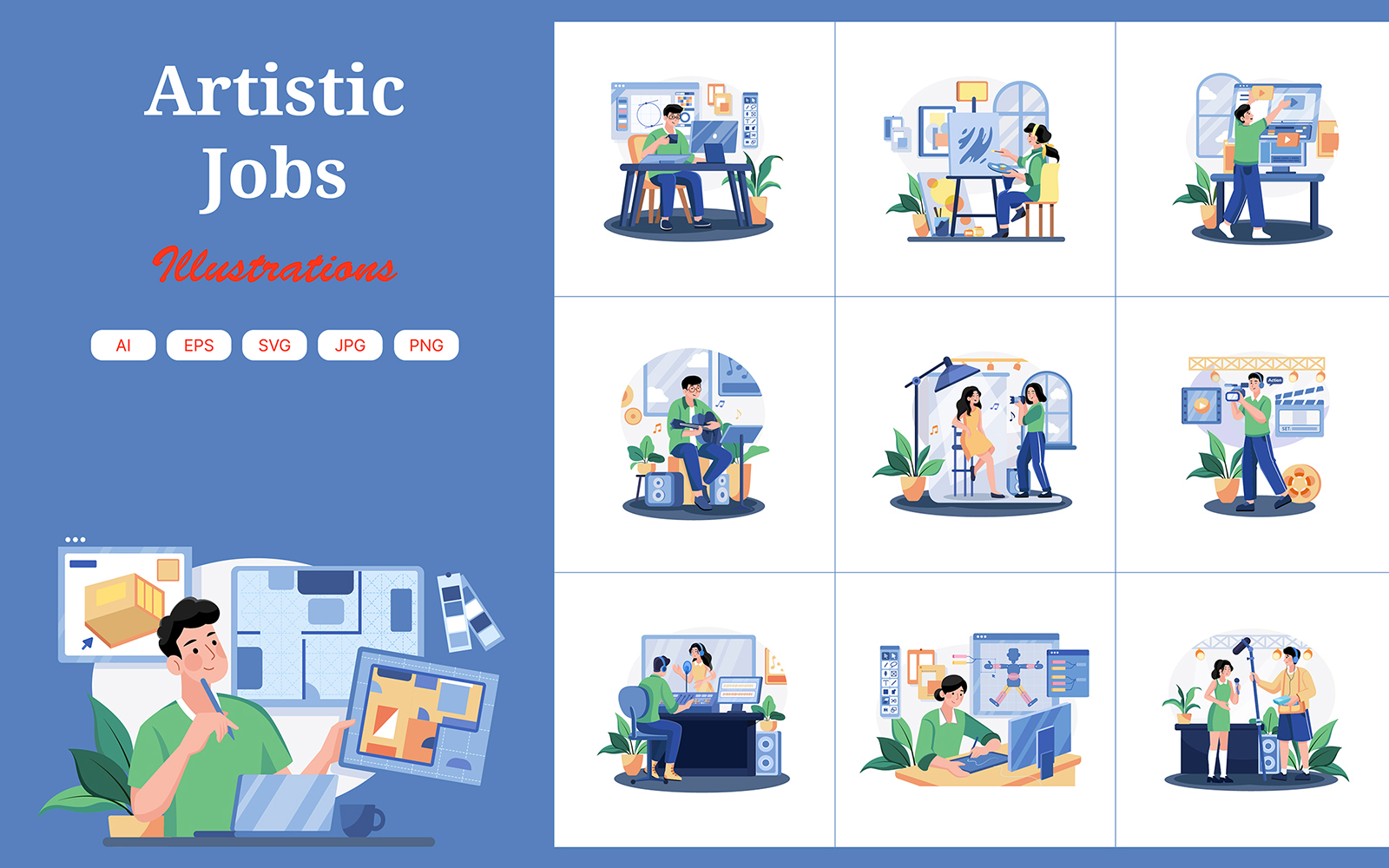 M591_Artistic Jobs Illustration Pack