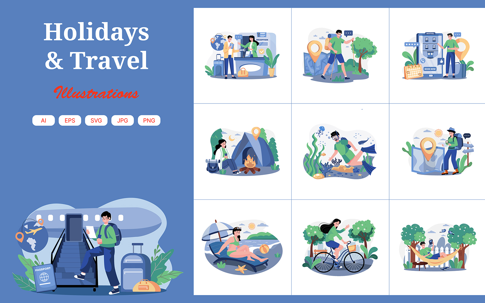 M589_Holidays Illustration Pack