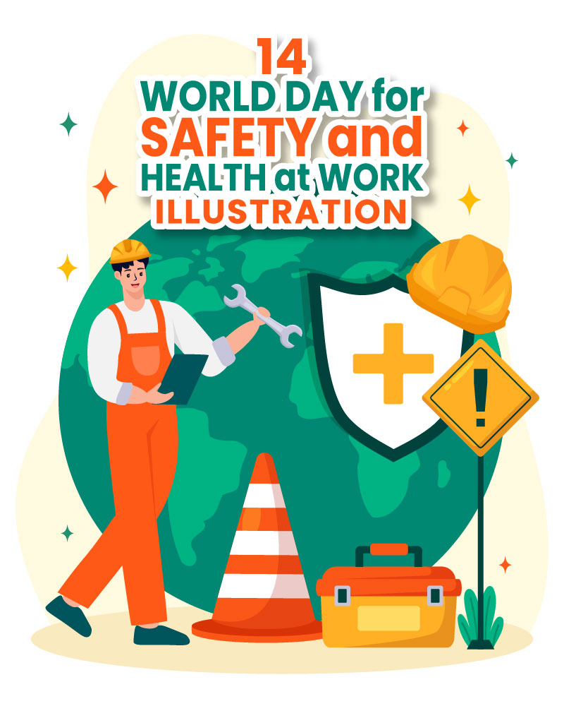 14 World Day for Safety and Health at Work Illustration