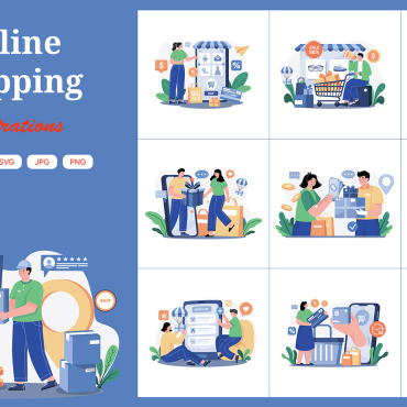 Shopping Online Illustrations Templates 378723