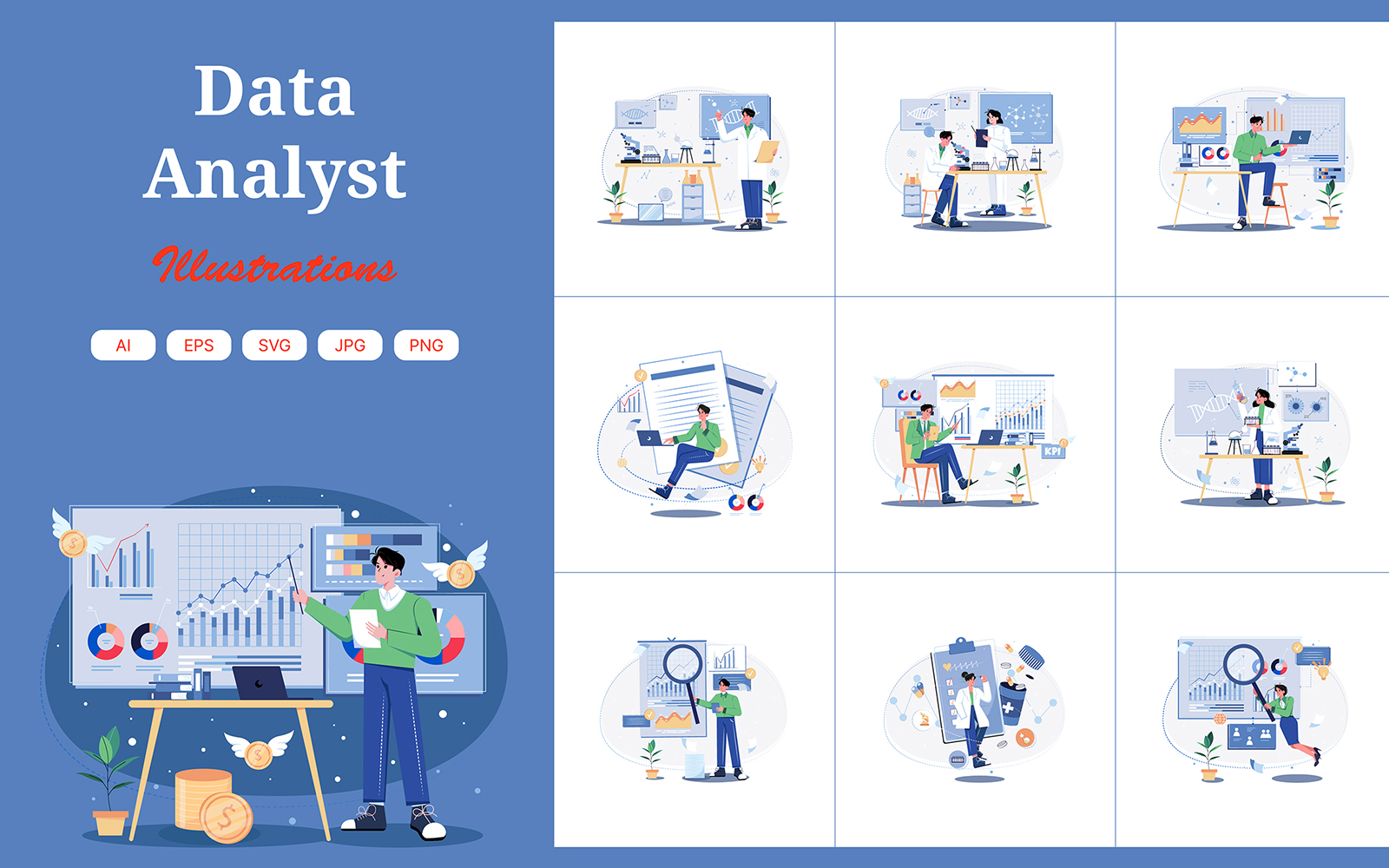 M569_Data Analyst Illustration Pack