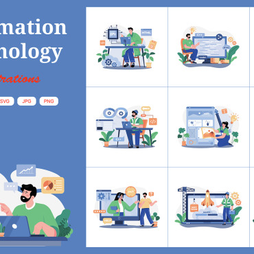 Connected Service Illustrations Templates 378750