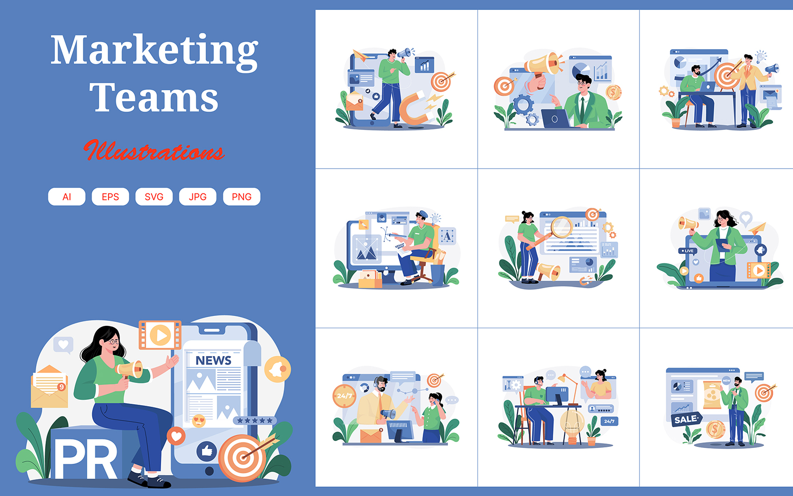 M561_Marketing Teams Illustration Pack 1