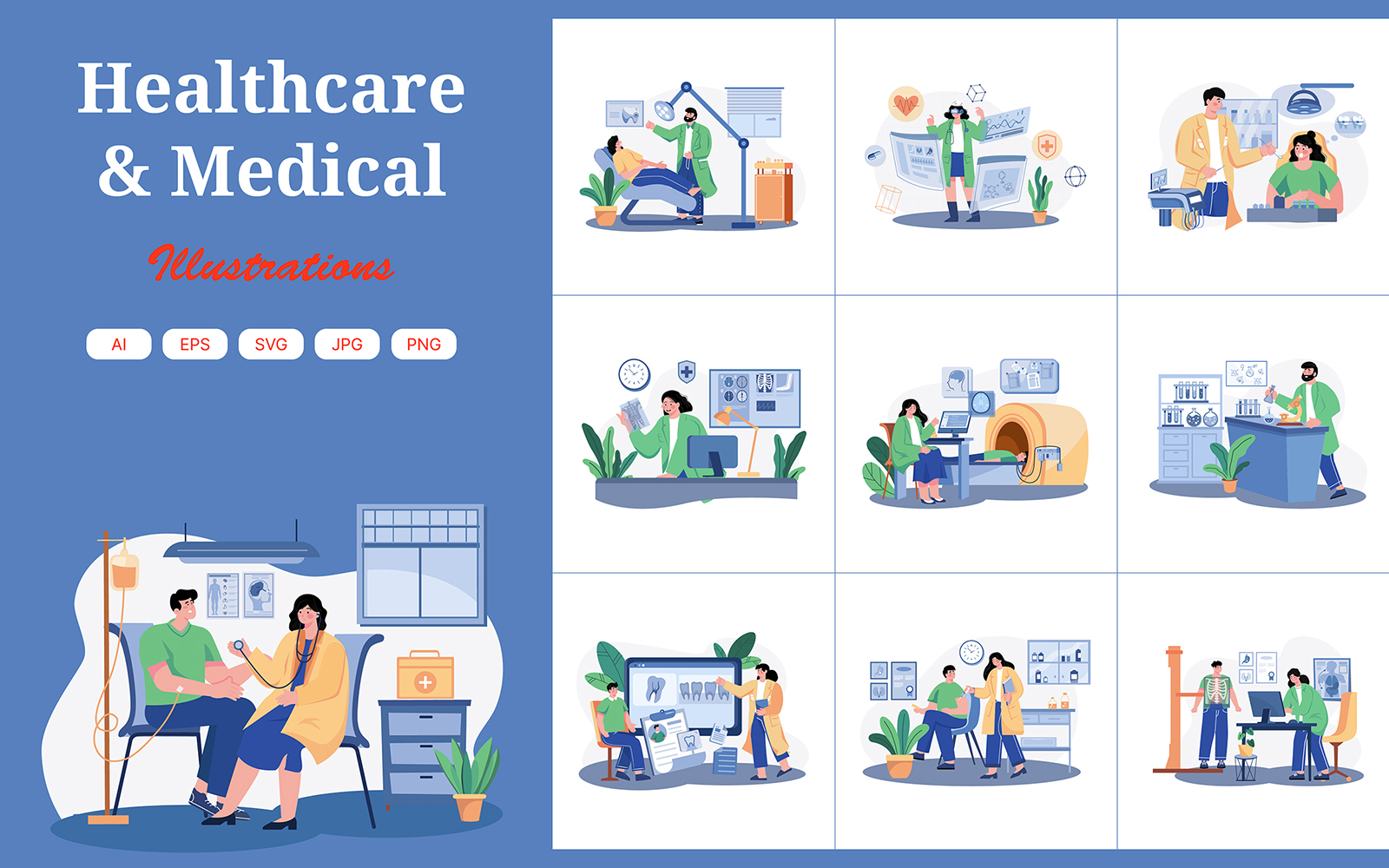 M554_Healthcare and Medical Illustration Pack 1