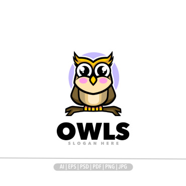 Cartoon Owl Logo Templates 378780