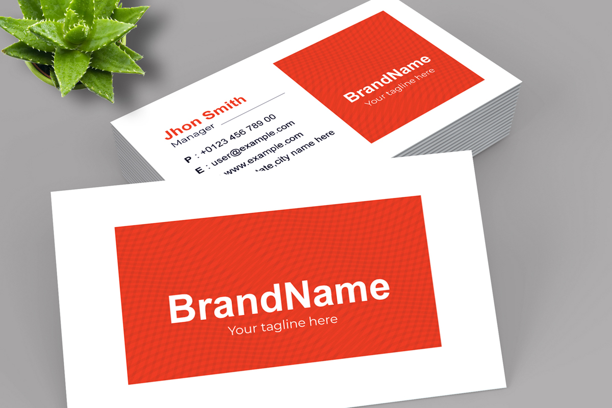 Modern Orange Business Card