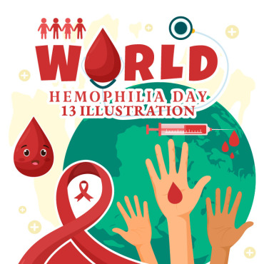 Hemophilia Day Illustrations Templates 378787