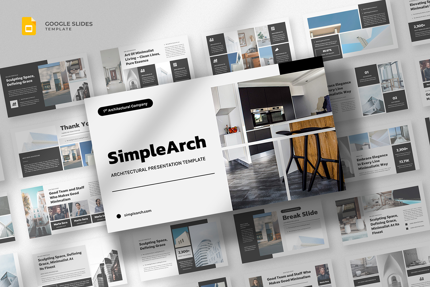 Simplearch - Minimalist Architecture Google Slides Template