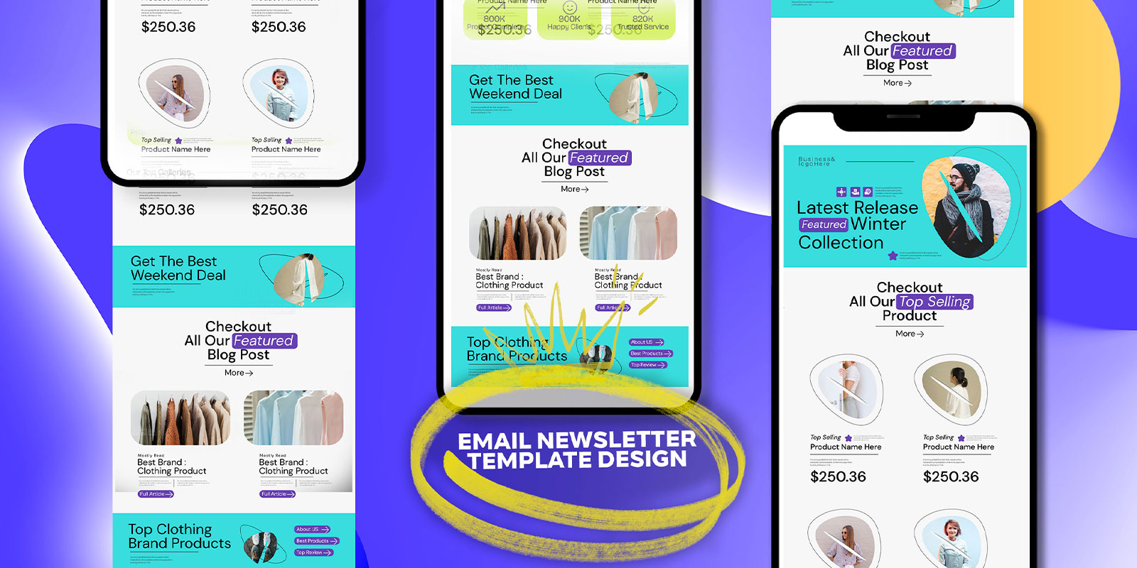 Fashion Product Promotion Email Newsletter Landing page Template
