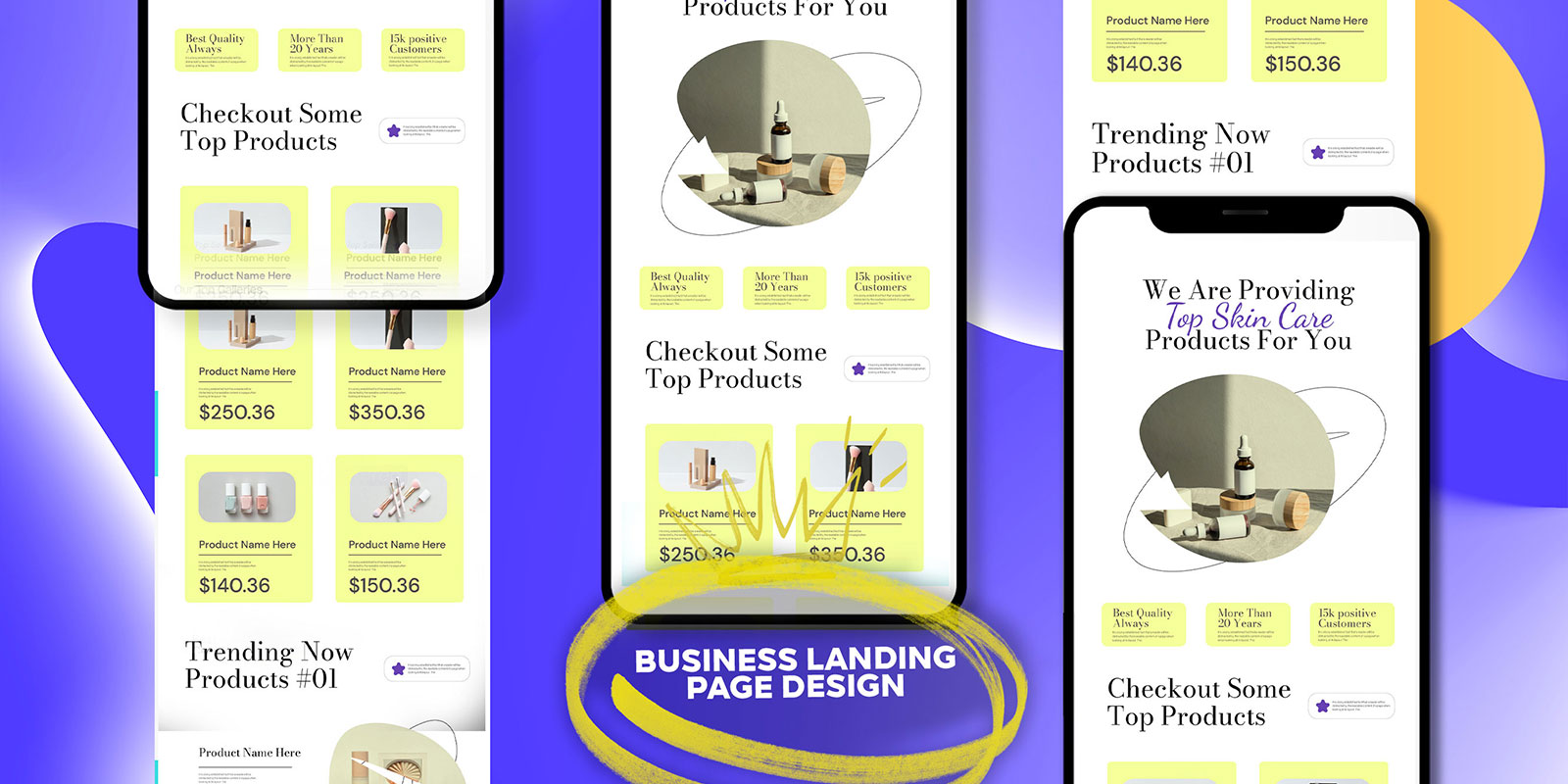 Marketing Business Agency Landing Page Template Design Layout