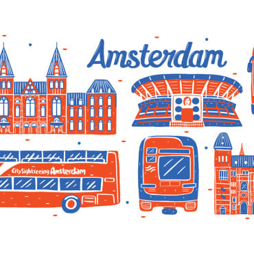 Landmark Amsterdam Vectors Templates 378853