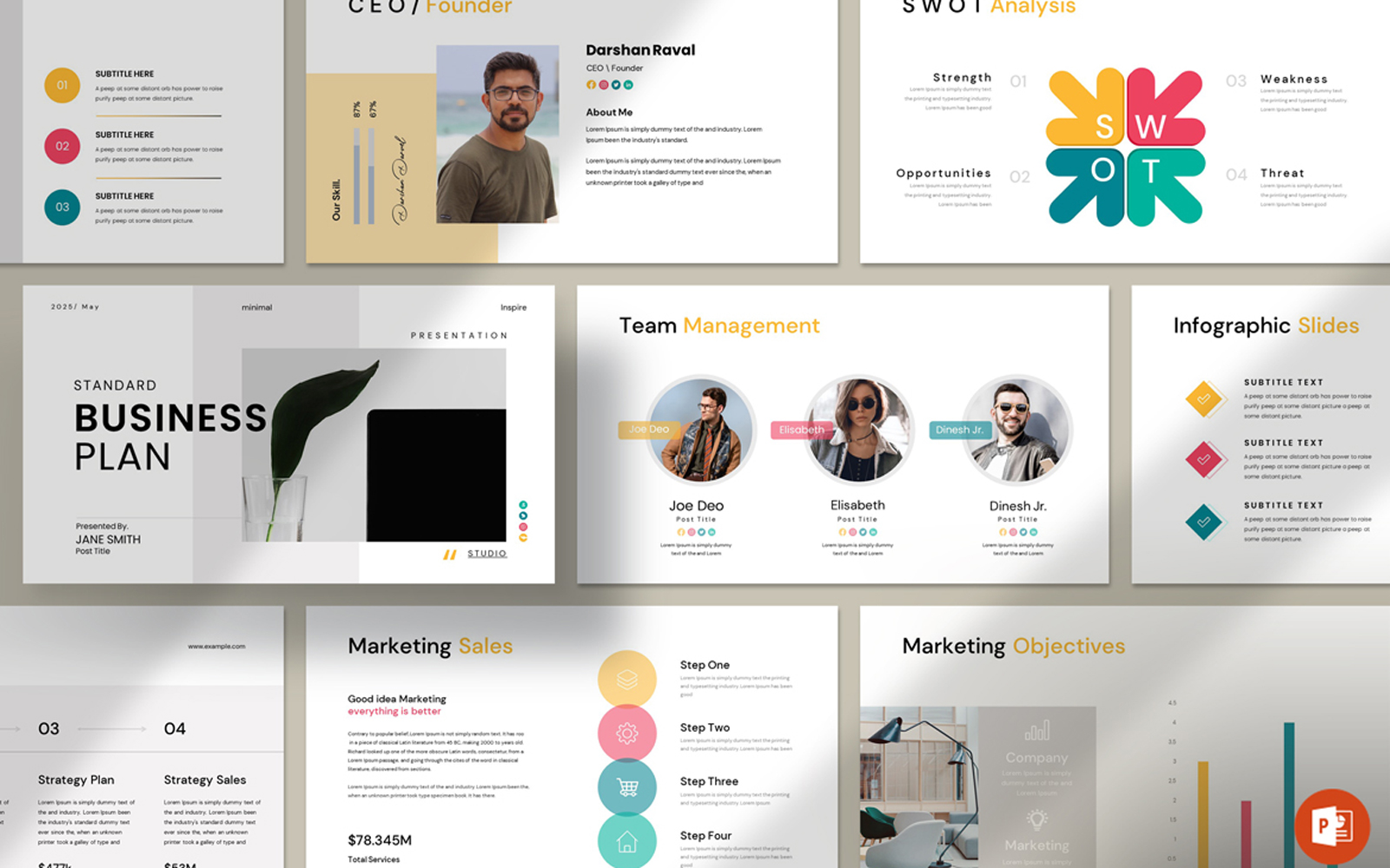 Biz Plan Presentation Layout Template