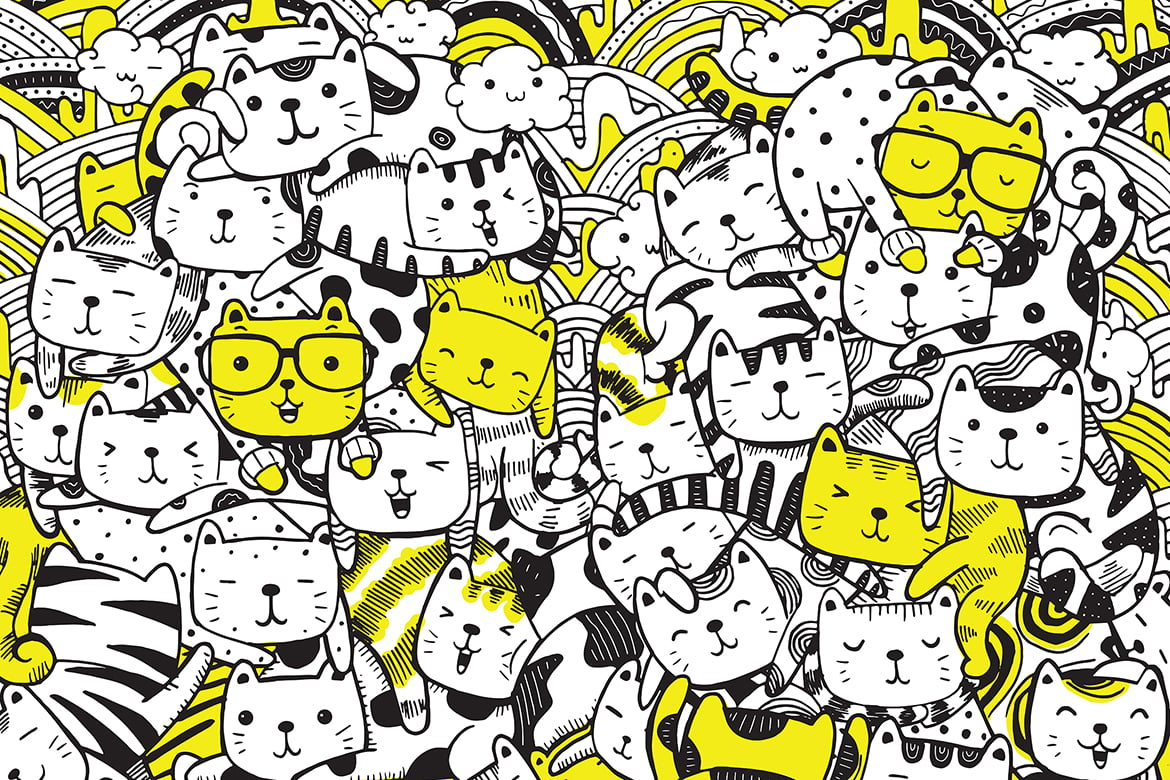 Cat Doodle Vector Illustration