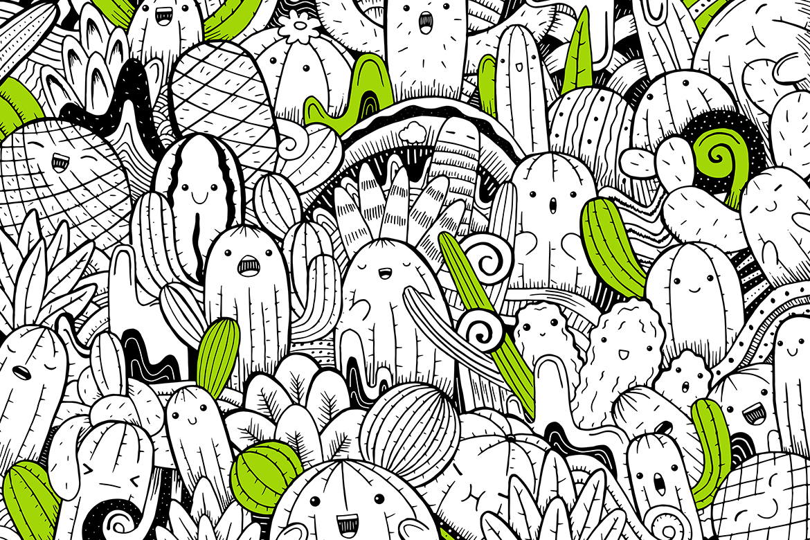 Cactus Doodle Vector Illustration