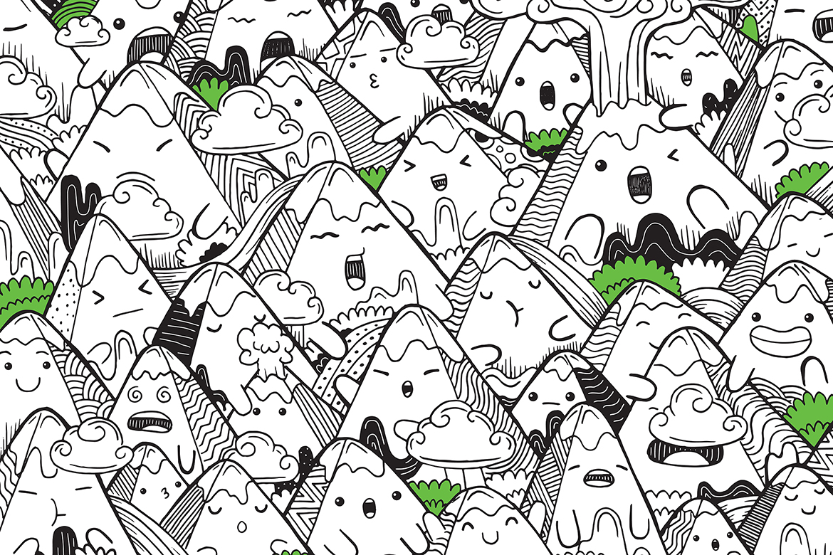 Mountain Doodle Vector Illustration