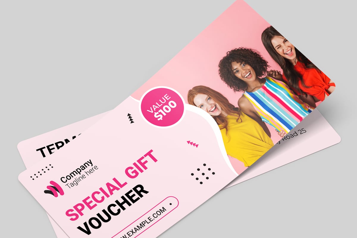 Abstract Gift Voucher Template