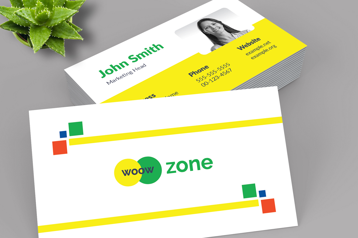 Yellow Corporate Business Card Template