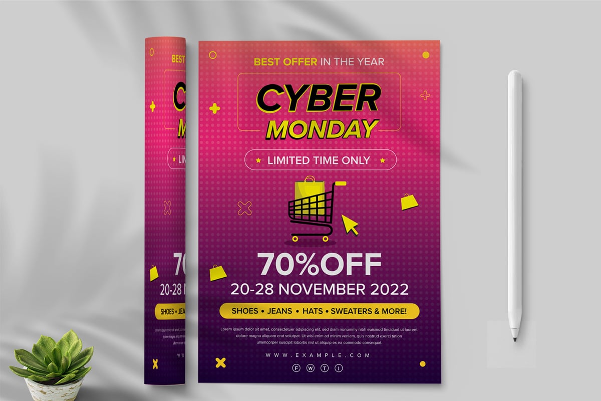 Cyber Monday Flyer Template Layout