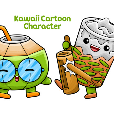 Coconut Drink Illustrations Templates 378932