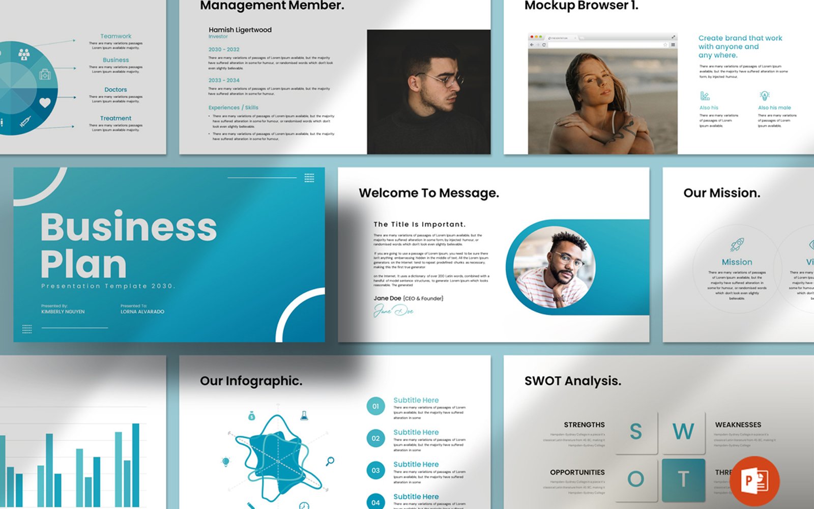 Biz Plan Layout Presentation Template