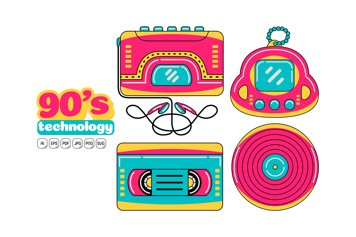 90s Technology Vector Pack 05