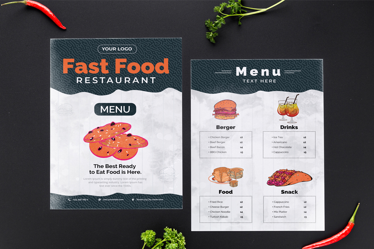 Fast Food Restaurant Menu Template