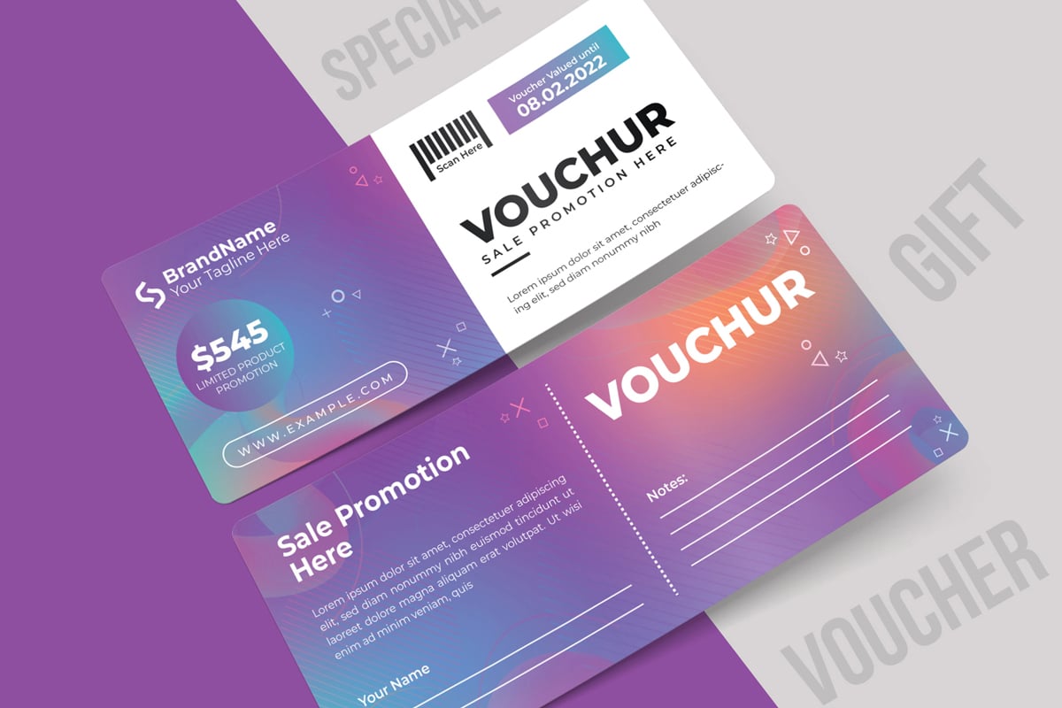 Abstract Gift Voucher Templates