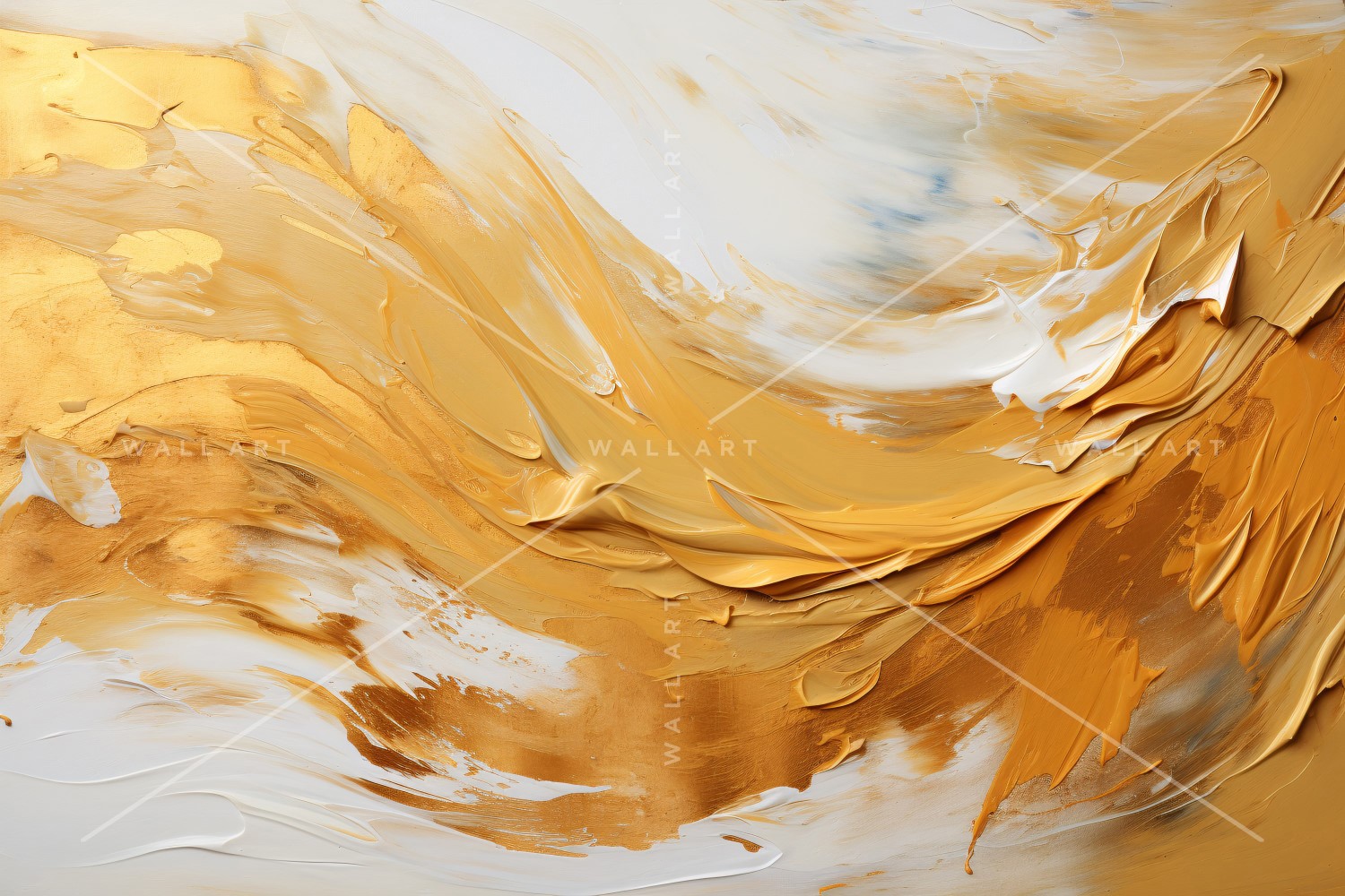 Golden Foil Art Abstract Expressions 1