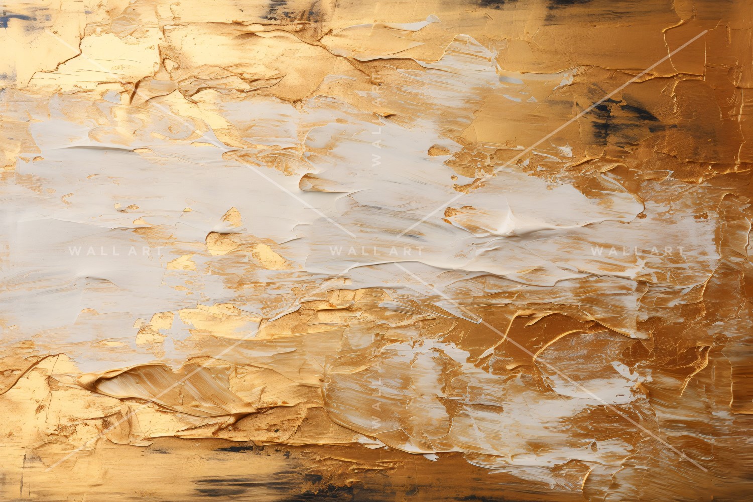 Golden Foil Brush Strokes Artistic Expression 4