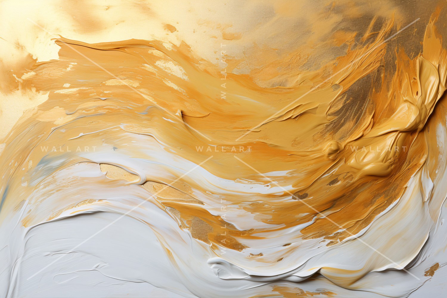 Golden Foil Brush Strokes Artistic Expression 2