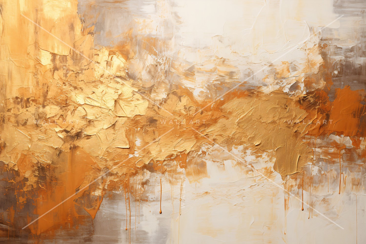 Abstract Art Golden Foil Elegance 5