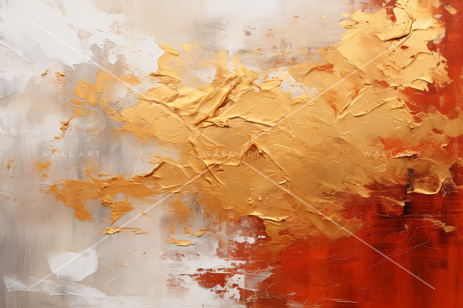 Golden Foil Art Abstract Expressions 5