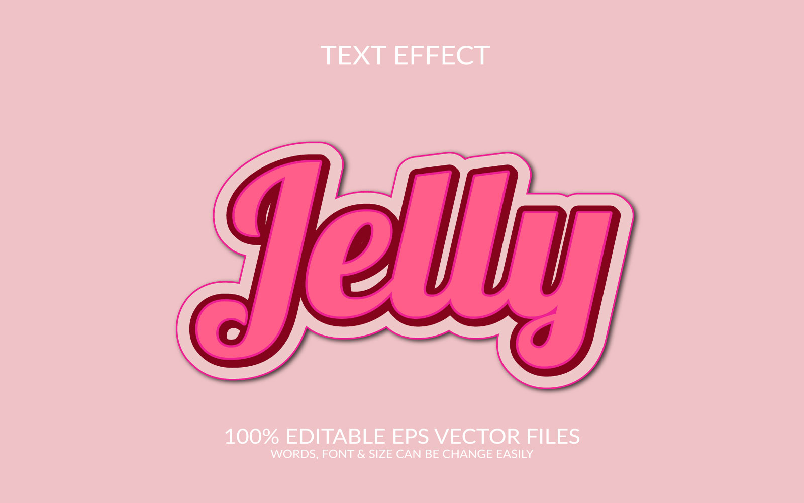 Jelly 3D Editable Vector Eps Text Effect Template