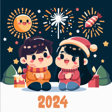 Year 2024 Illustrations Templates 379201