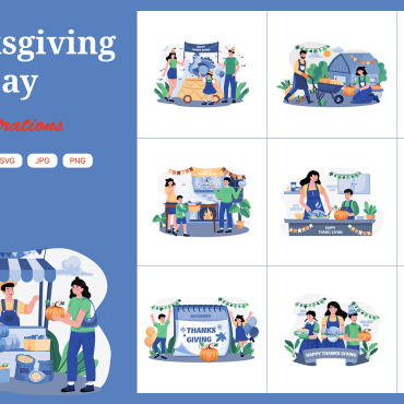 Thanksgiving Congratulation Illustrations Templates 379257