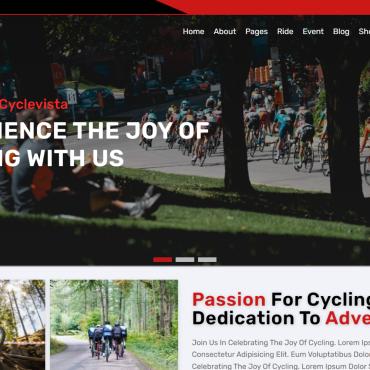 Bicycle Bike Responsive Website Templates 379307