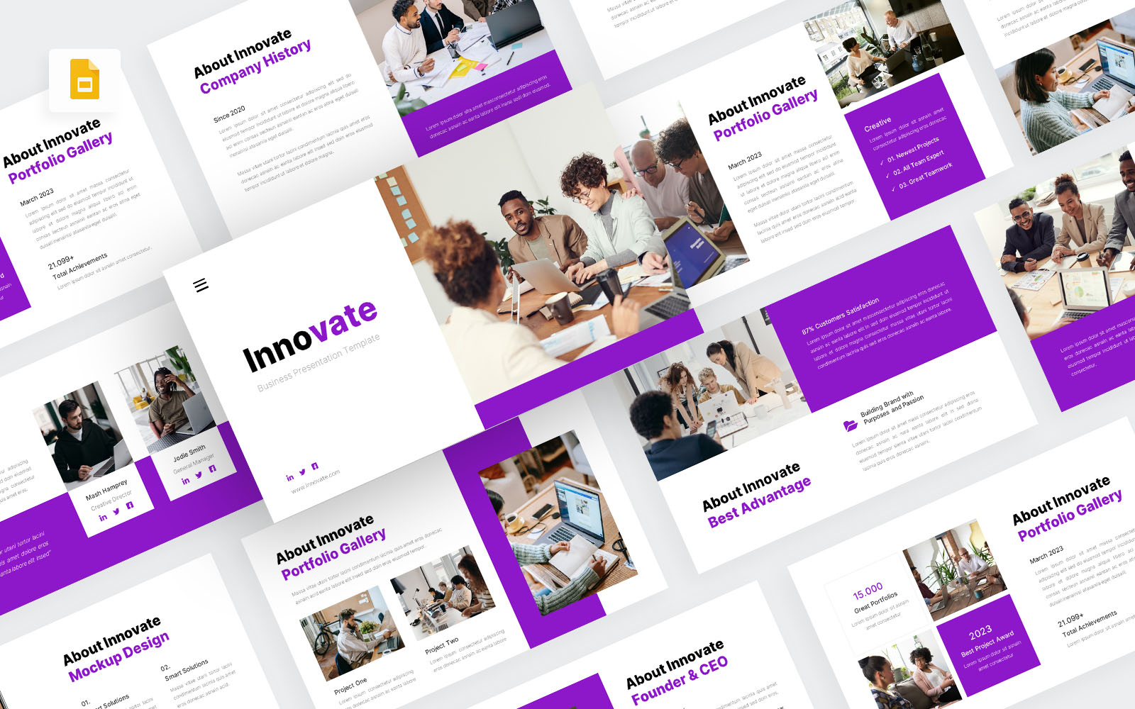 Innovate - Company Profile Google Slides Template