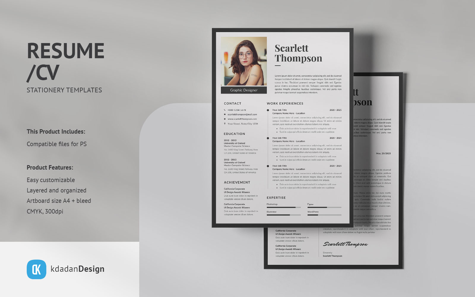 Resume / CV PSD Design Templates Vol 214