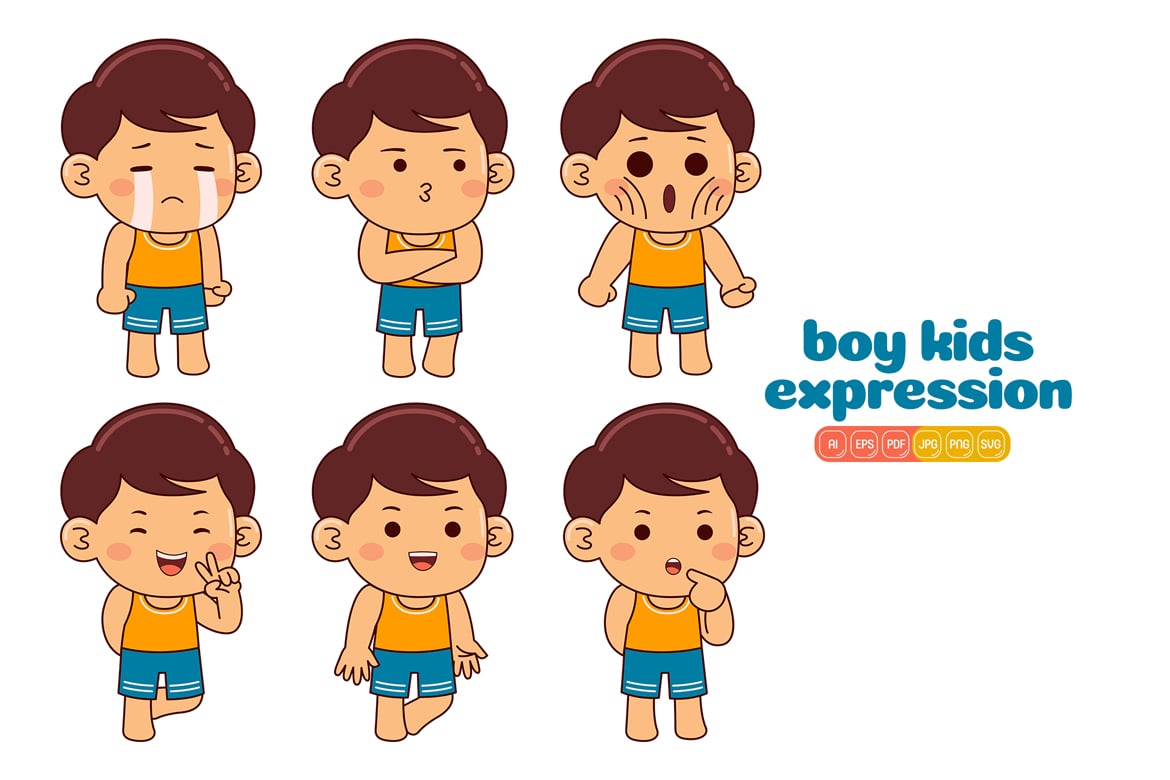 Cute Boy Kids Expression #02