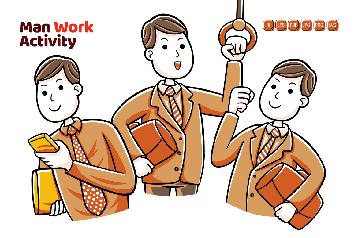 Man Work Activity Vector Pack #01