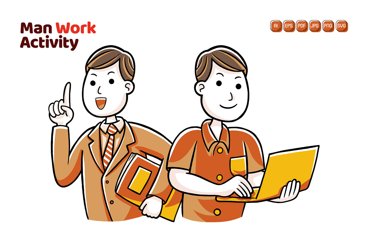 Man Work Activity Vector Pack #02