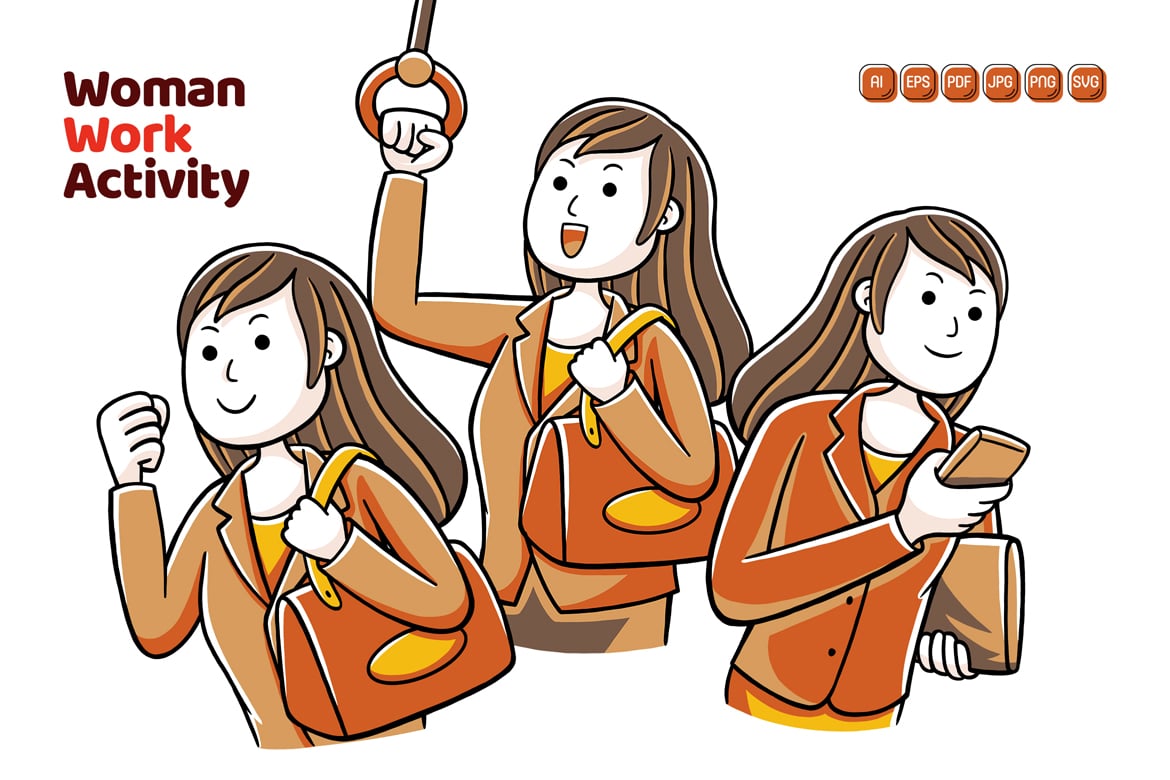 Woman Work Activity Vector Pack #01