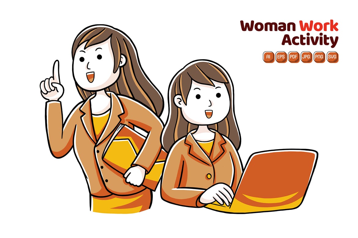 Woman Work Activity Vector Pack #02