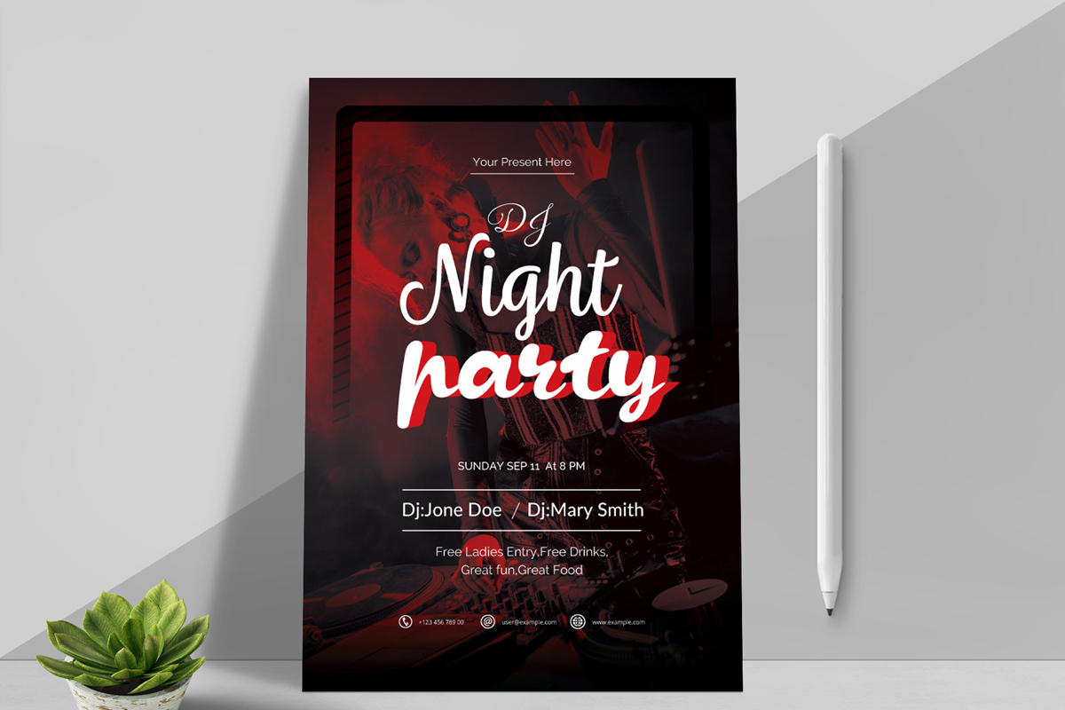 Night Club Party Flyer Template Layout