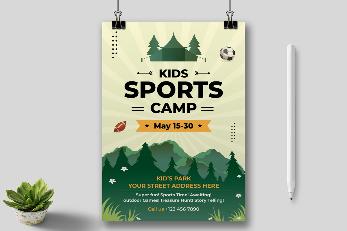 Kids Sport Camp Flyer Template