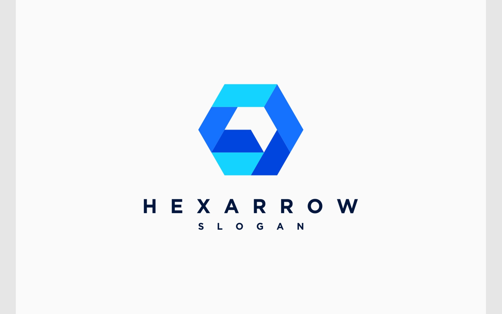 Hexagon Arrow Up Modern Logo