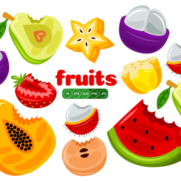 Fresh Fruit Vectors Templates 379689