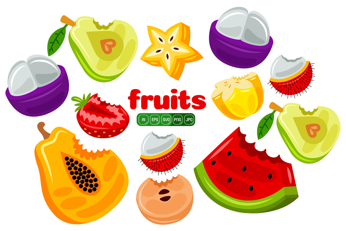 Fruits Vector Pack Illustration #02