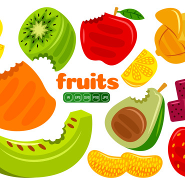Fresh Fruit Vectors Templates 379690